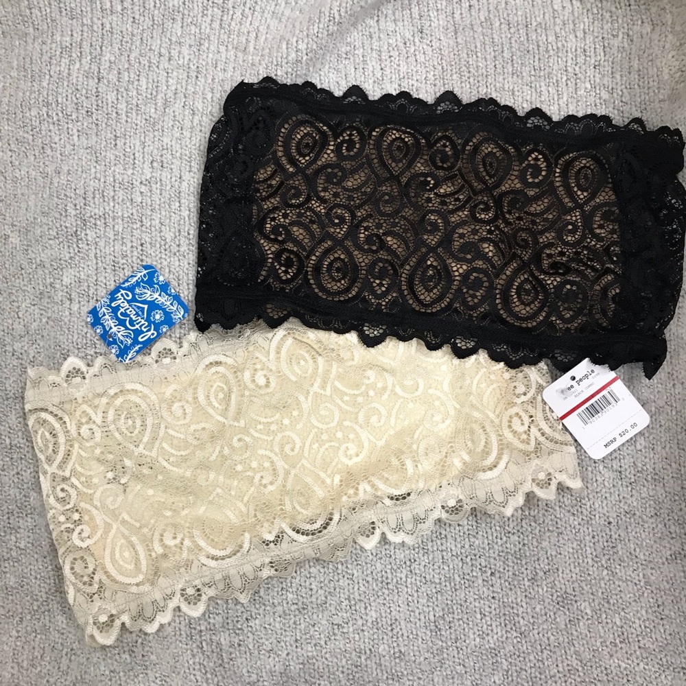 Free people lace bralette bundle